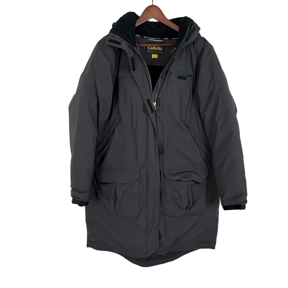 Cabela's Premier Norther Gray Down Fill Thick Winter Parka Coat Women’s XL Long